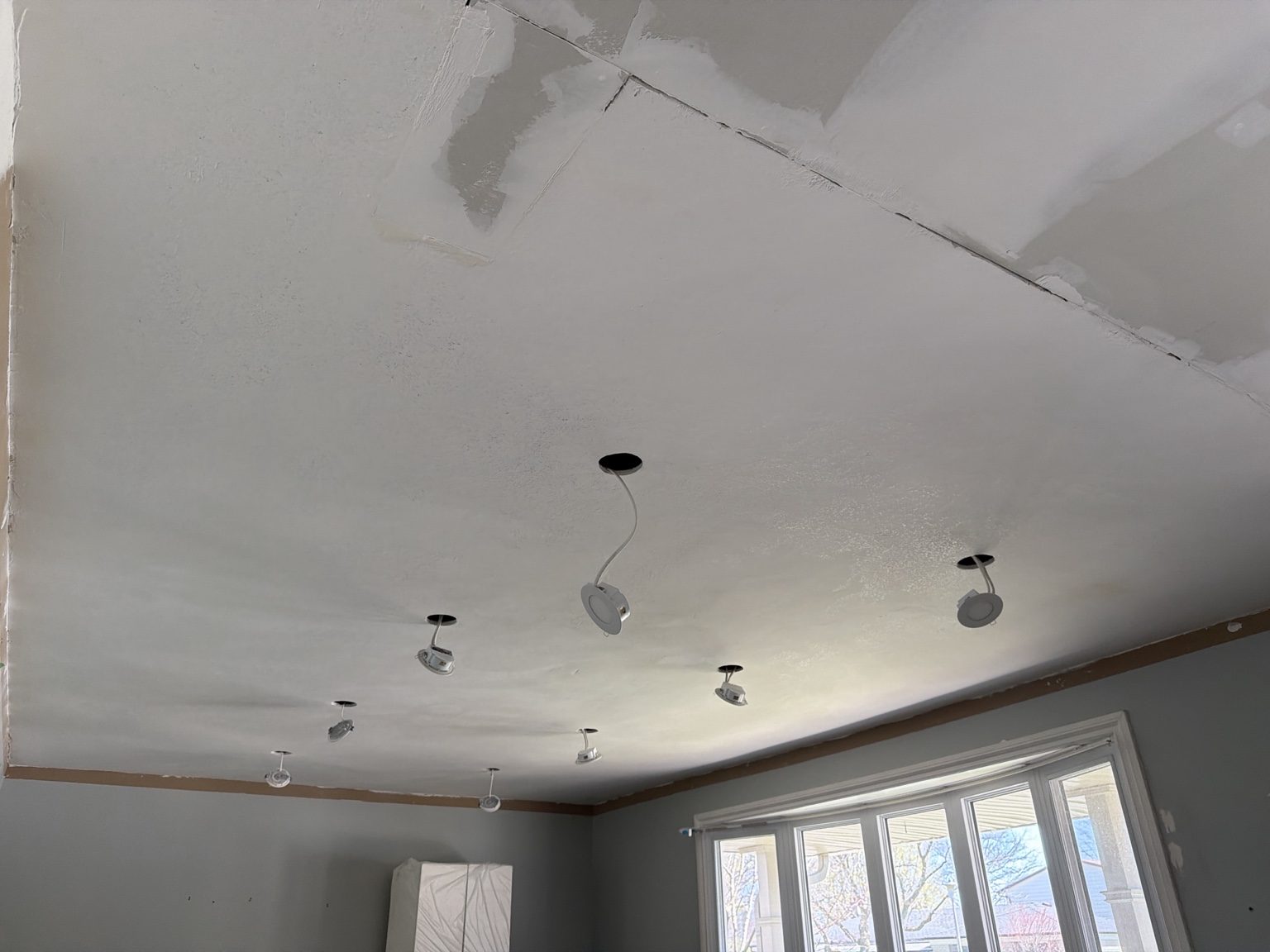 Ceiling patch and compound work