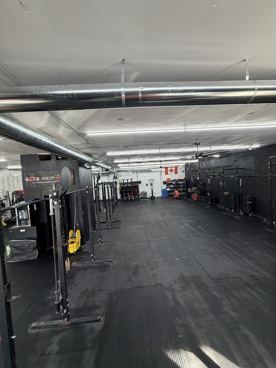 Commercial fitness space after an LED lighting upgrade