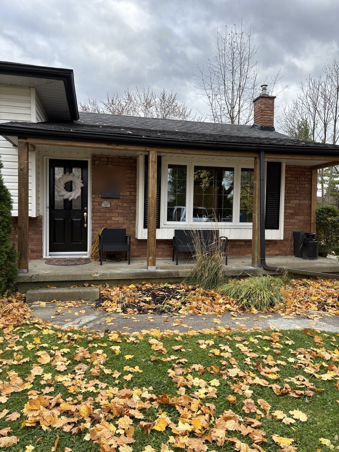 Finished Westmount porch and entry in daylight
