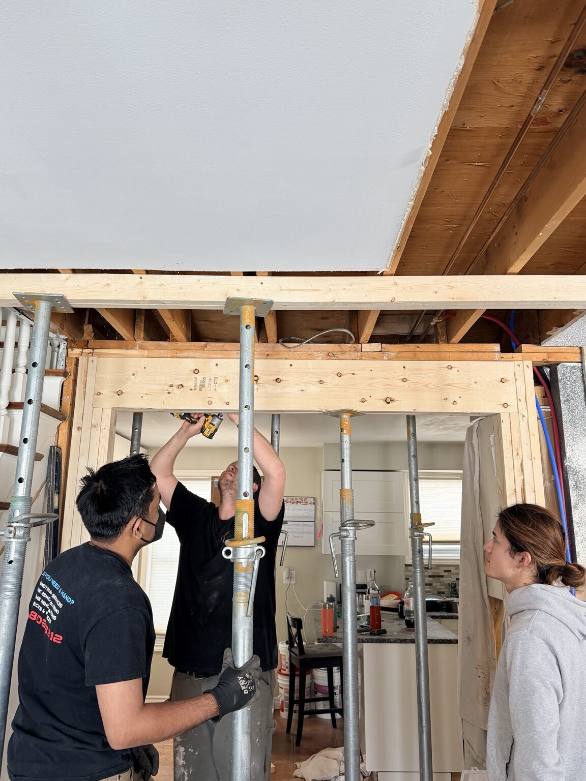 Structural support during the Westmount layout transformation